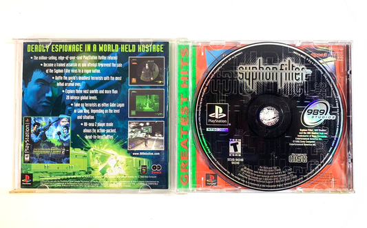 Syphon Filter (Sony PlayStation 1, 1999) Game Case Manual Complete - Tested