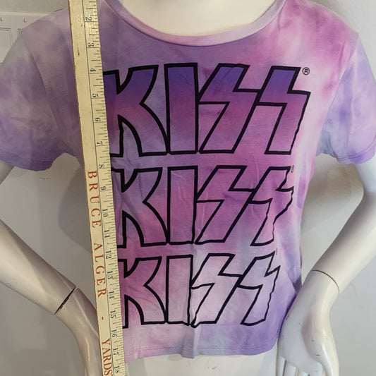 2020 KISS Officially Licensed Cropped T-shirt Tie Dye Women’s Size S (3-5)