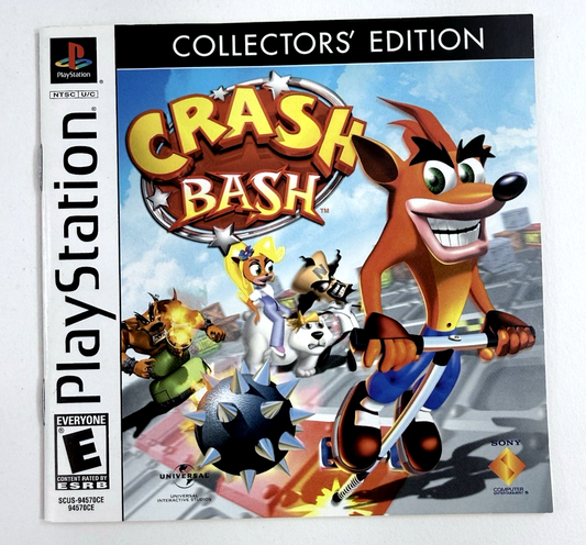 Crash Bash Collectors Edition Original Game Manual (Sony PlayStation, 2000)