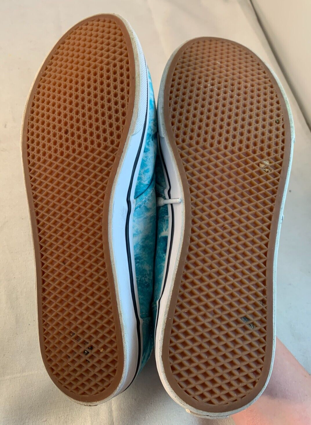 Vans Sneakers Shoes Low Top Canvas Ocean Blue Waves Women's 8.5