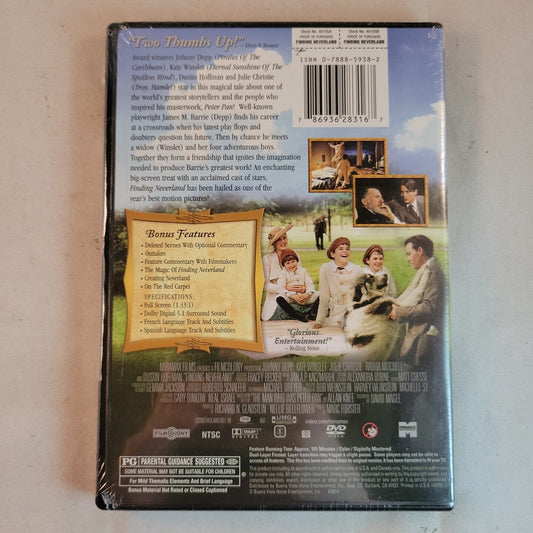 Finding Neverland (DVD, 2005, Full Frame) NEW