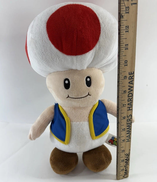 Nintendo 2017 Officially Licensed Super Mario Bros. 14" Toad Plush 3217