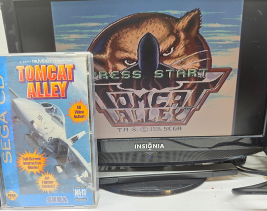 Tomcat Alley (Sega CD, 1994) Game Case Manual Registration Card - Tested