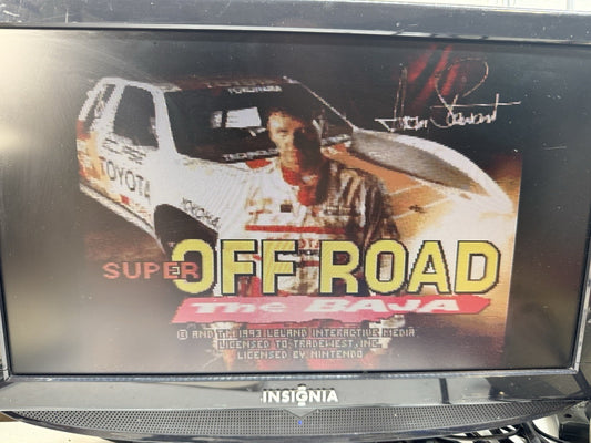 Super Off Road: The Baja (Super Nintendo SNES, 1993) Game and Manual - Tested
