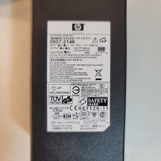 OEM Genuine HP 0957-2146 Printer Power Supply AC Adapter Charger