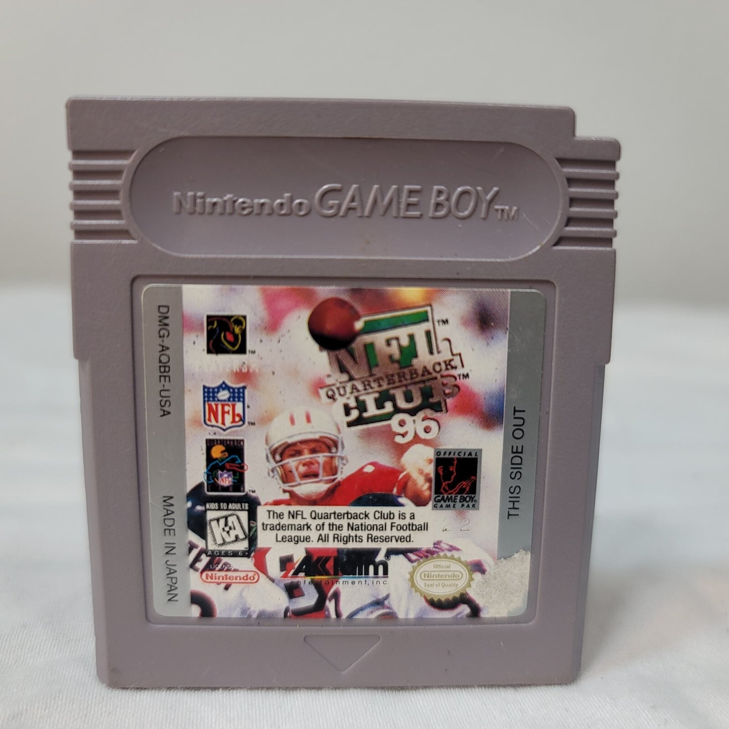 NFL Quarterback Club 96 (Nintendo Gameboy, 1995) Game Only