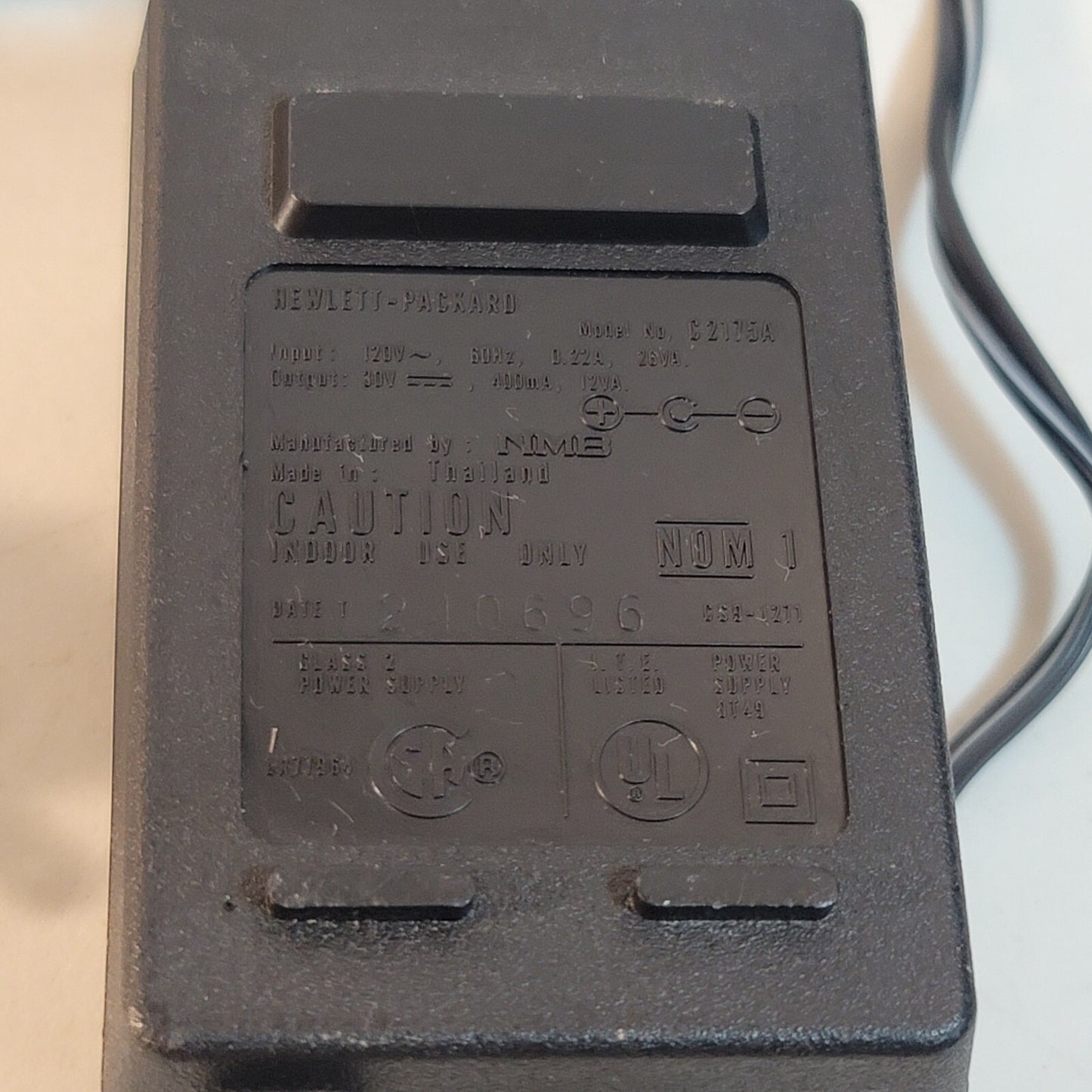 Original Hewlett Packard HP C2175A DeskJet Printer AC Power Adapter 9100-5124