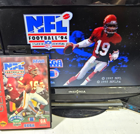 NFL Football '94 Starring Joe Montana (Sega Genesis, 1993) Game Case Manual