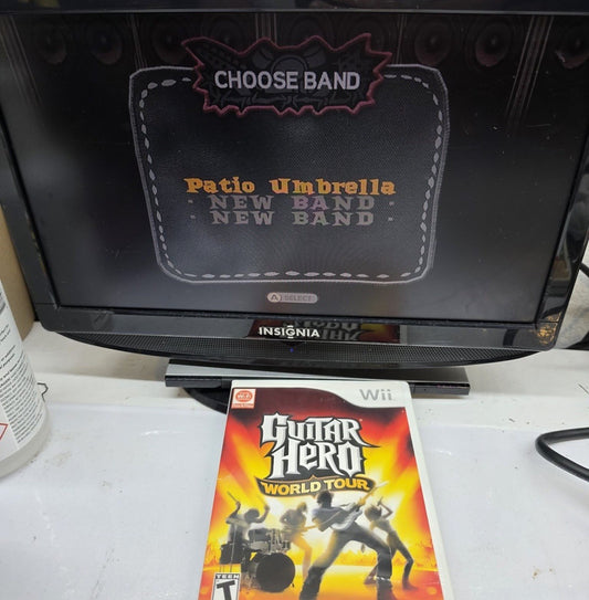 Guitar Hero: World Tour (Nintendo Wii, 2008) Game Case Manual - Tested
