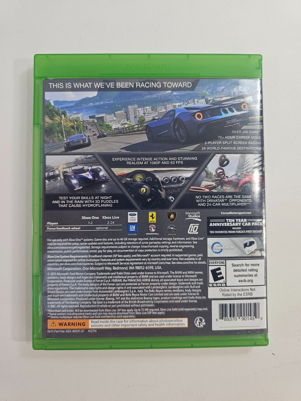 Forza Motorsport 6 (Microsoft Xbox One, 2015) Tested and Working