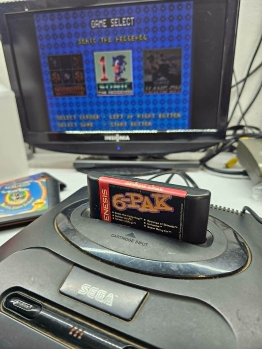 Genesis 6-Pak (Sega Genesis, 1995) Game Cartridge - Tested and Working