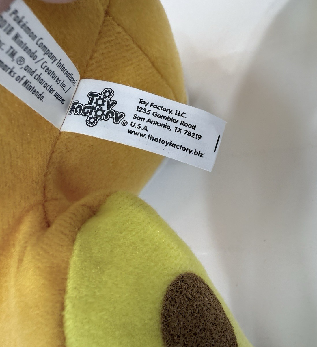 Toy Factory 2018 Pokémon 12" Raichu Medium Sized Plush