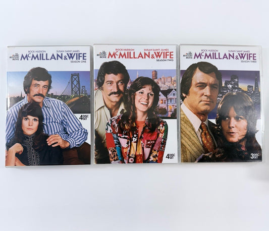 McMillan & Wife: Seasons 1-3 (DVD Box Set, 2013) Rock Hudson -Tested and Working