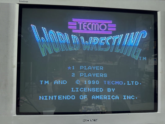 Tecmo World Wrestling (Nintendo NES, 1990) Game Cartridge - Tested and Working