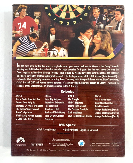Cheers: The Complete Fourth Season (DVD, 2005) New, Factory Sealed