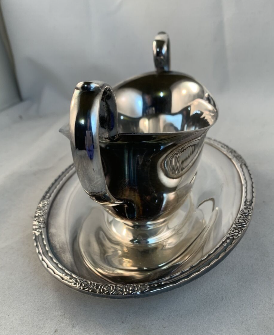 International Silver Camille 6013 Plated Gravy Sauce Boat Silverplate