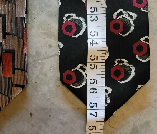 Talbott Studio for Justers Ltd. Mens' Black Multicolor Neck Tie 57"