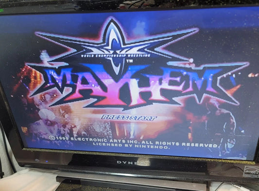 WCW Mayhem (Nintendo 64, 1999) Game Cartridge - Tested and Working