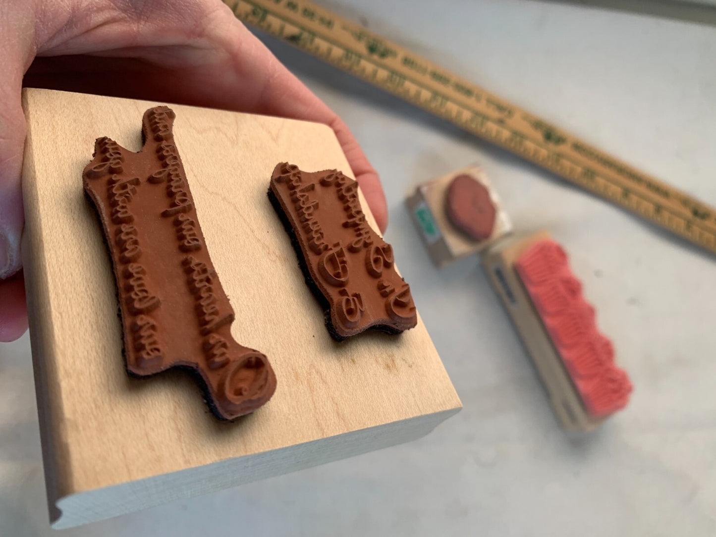 Lot of 4 stamps - Hugs and Kisses, Friendship, Cupcakes, Kiss