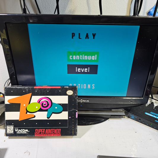 Zoop (Super Nintendo SNES, 1995) Game Box Manual Insert Registration - Tested