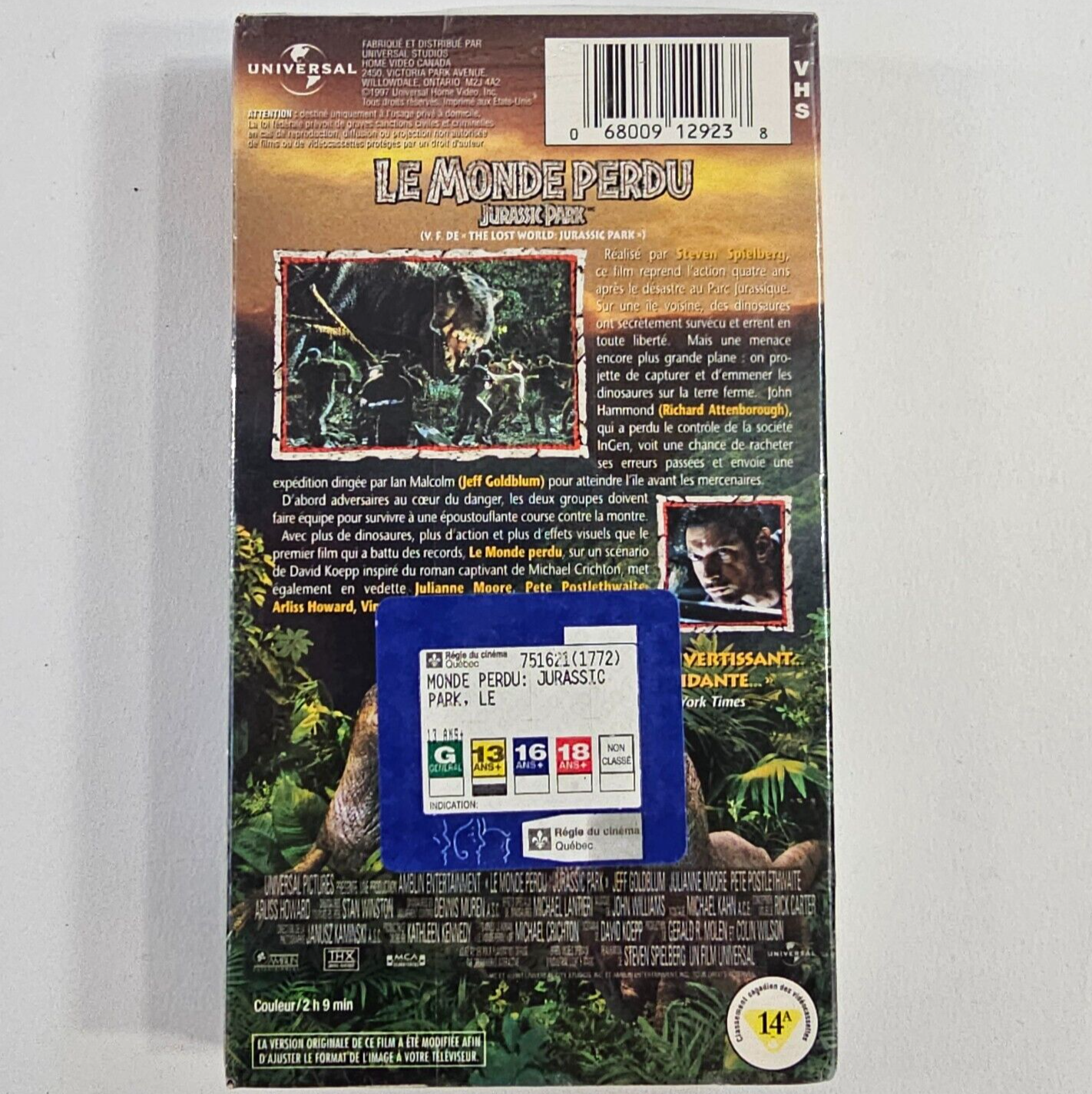Le Monde Perdu: Jurassic Park (VHS, 1997) Lenticular Cover - New, Sealed