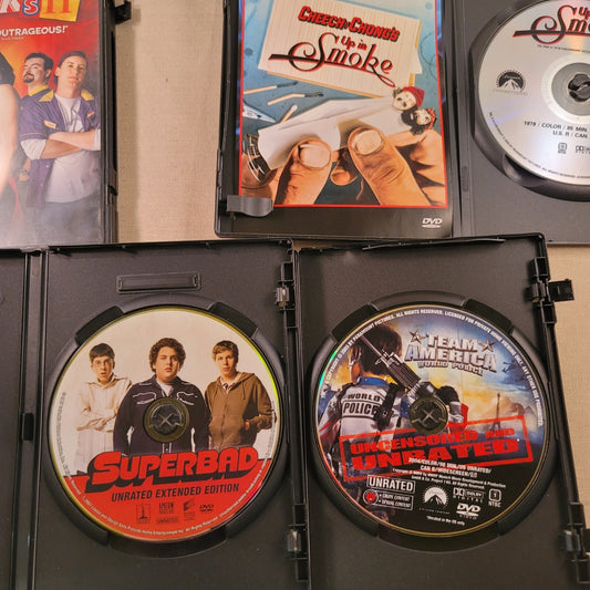 Up in Smoke (7 Comedy Lot) Superbad/Jackass 2/Team America/Clerks 2 +2