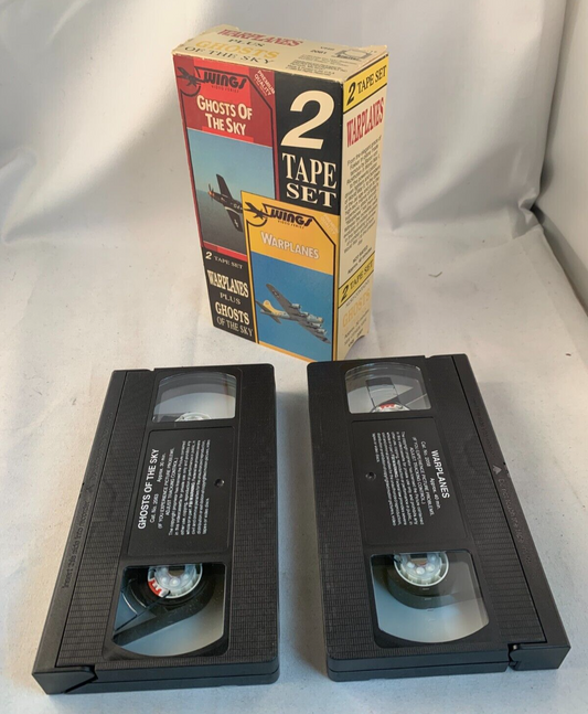 Ghosts of the Sky/Warplanes (VHS 2-Tape Set) Wings Series - Tested and Working