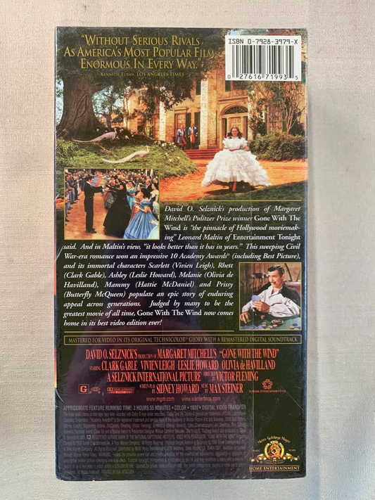 Gone With the Wind (VHS, 2001, 2-Tape Set, Double Cassette) New, Factory Sealed