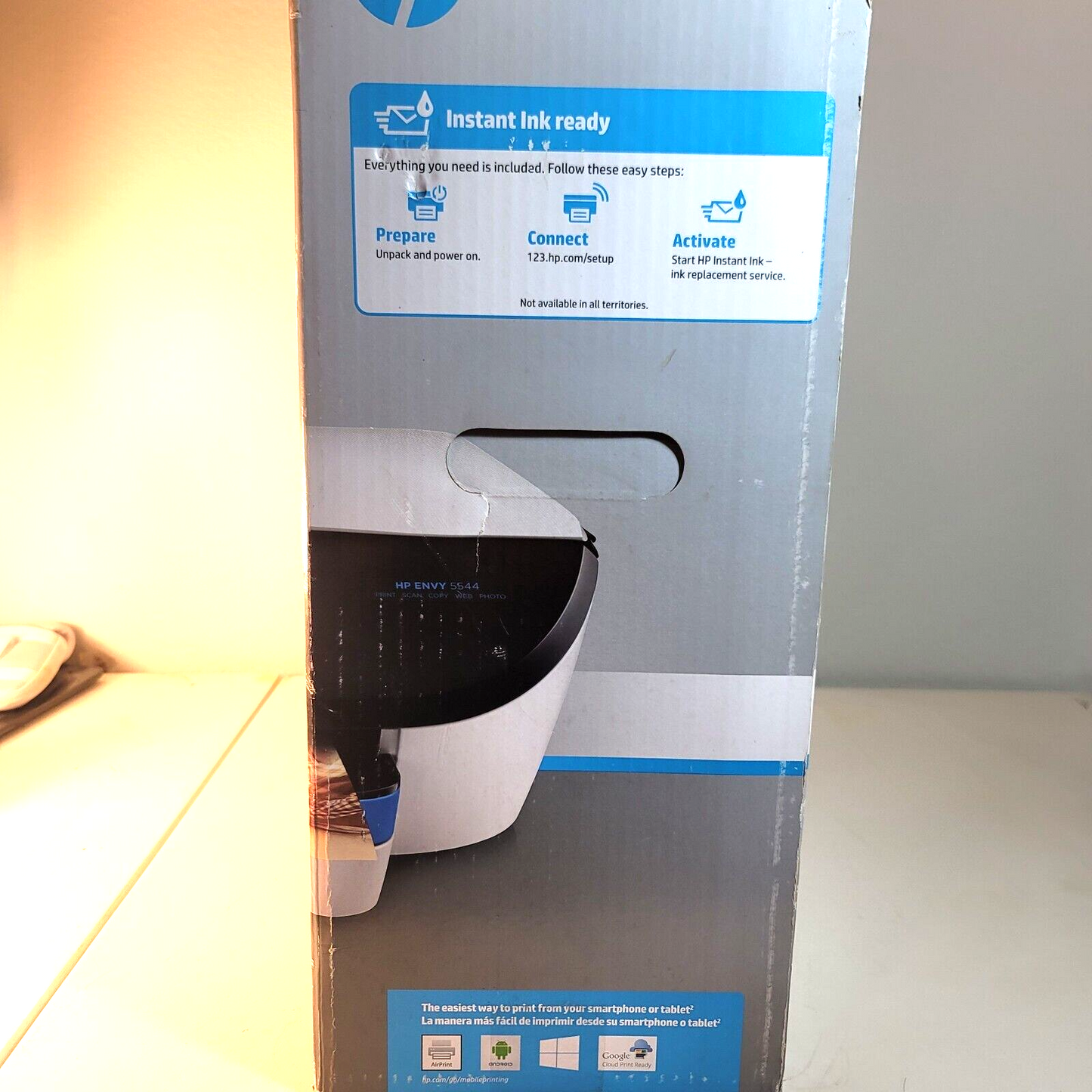 HP Envy 5544 All-in-One Wireless Social Media Snapshot Printer - New, Open Box