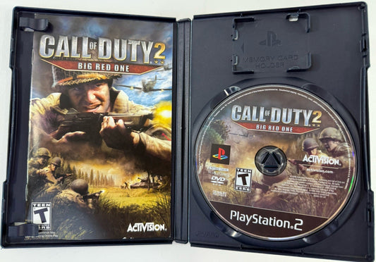 Call of Duty 2: Big Red One (Sony PlayStation 2, 2005) Game Case Manual - Tested
