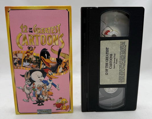 12 of the Greatest Cartoons (VHS, 1990) Tested and Working