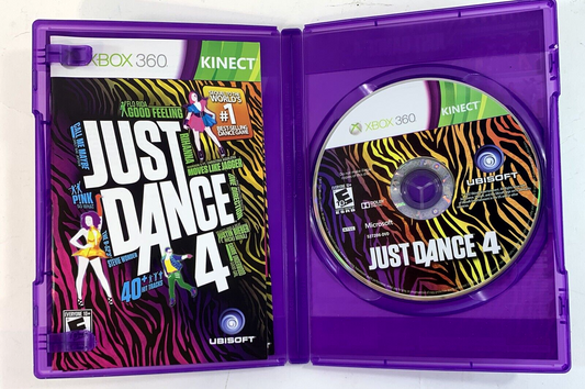 Just Dance 4 (Microsoft Xbox 360, 2012) Game Case Manual Insert - Tested