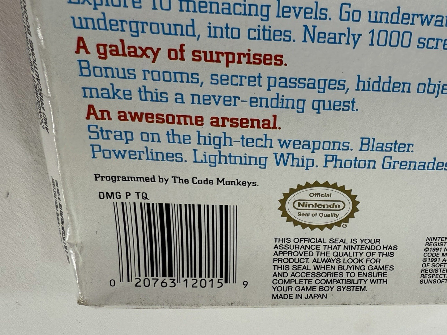 Turrican (Nintendo GameBoy, 1991) Game Box Manual Inserts - Tested and Working