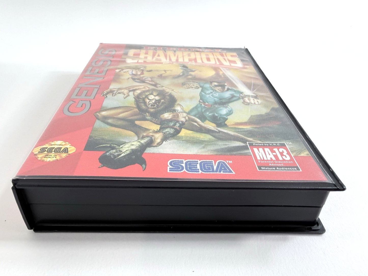 Eternal Champions (Sega Genesis, 1993) Game, Case, Manual, Insert - Tested
