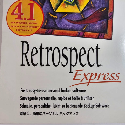 Dantz Retrospect Express 4.1 Vintage Software for Backing Up
