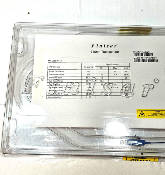 Finisar 1310nm Transponder 15TRPHV1MPS - New, Factory Sealed