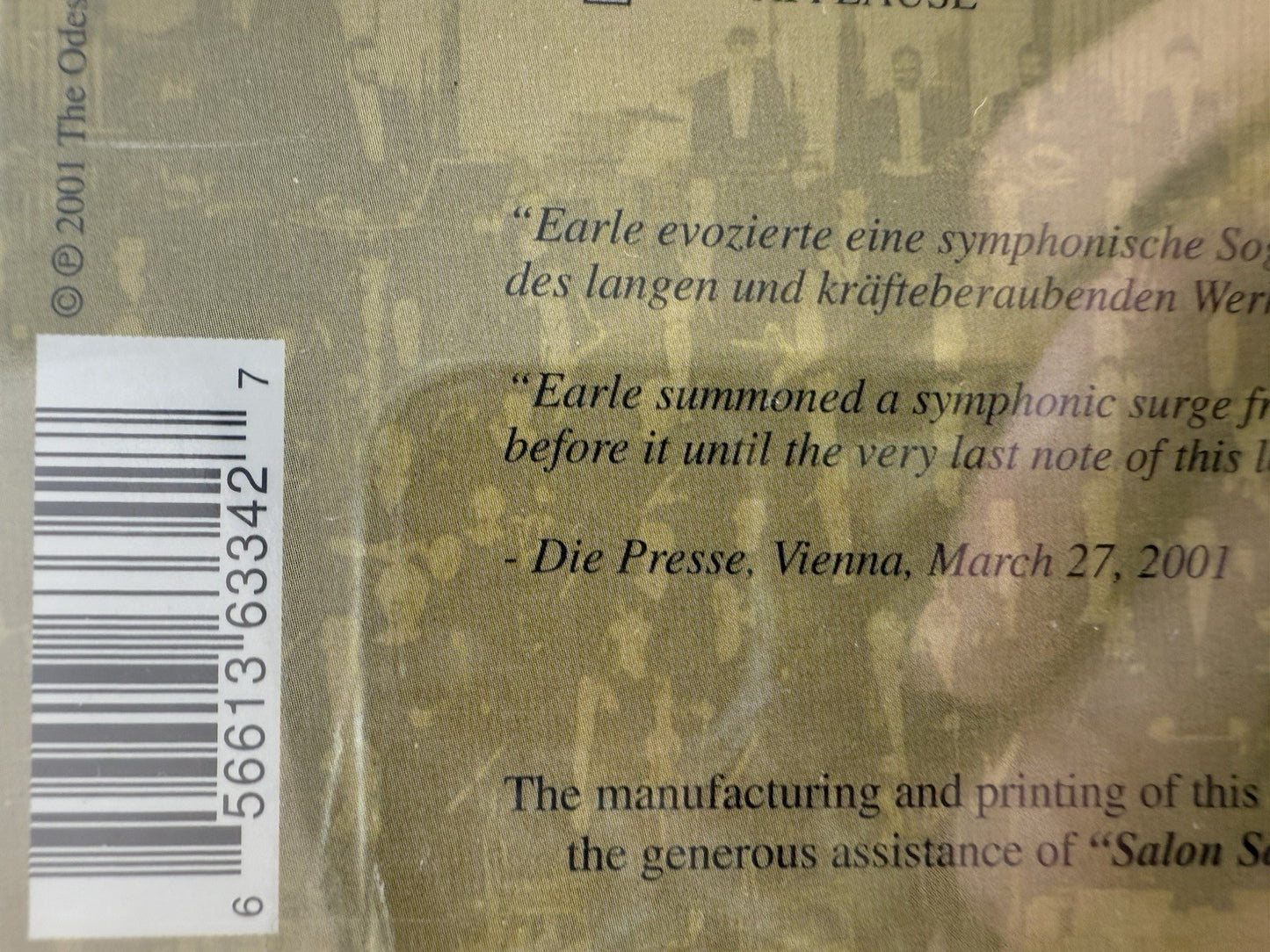 Tchaikovsky Symphony No. 5 - Odessa Philharmonic Orchestra (CD, 2001) New