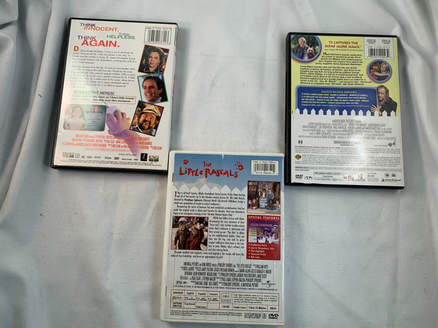The Little Rascals/Baby Geniuses/Dennis the Menace (DVD kids bundle)