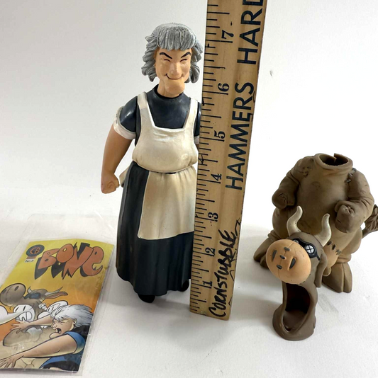 Bone 2000 Action Figure Series 2 Gran'ma Ben, Mystery Cow Suit and mini comic