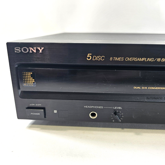 Sony CDP-C505 5 Disc CD Changer - Tested and Working - No Remote