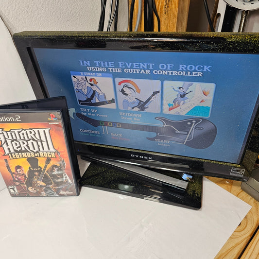 Guitar Hero 3 III Legends of Rock (PlayStation 2, 2007) Game Case Manual