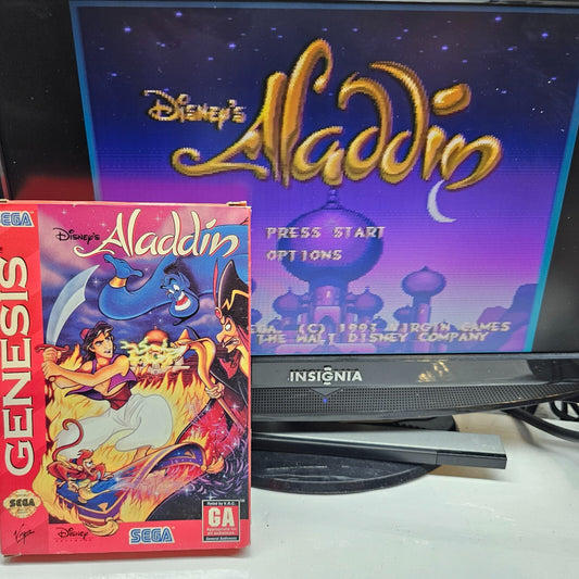 Disney's Aladdin (Sega Genesis, 1993) Game Box Registration Card - Tested