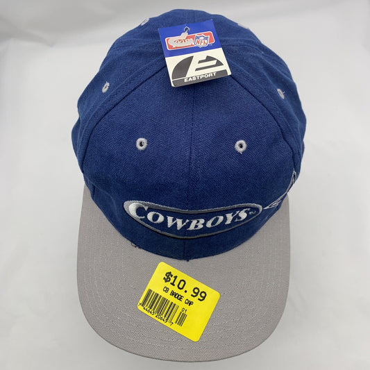 Vintage 1990s Dallas Cowboys NFL Team Rare Script Star EastPort Strapback Hat
