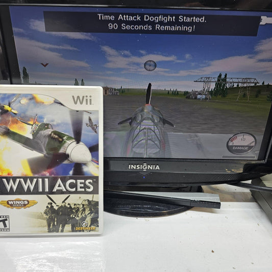 WWII Aces (Nintendo Wii, 2008) Game Case Manual - Tested and Working