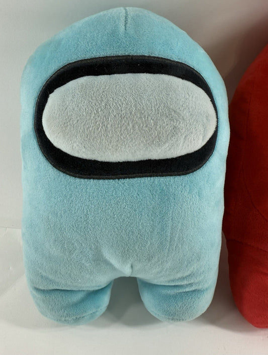 Toikido Among Us 10" Blue and Red Crewmate Plush Bundle