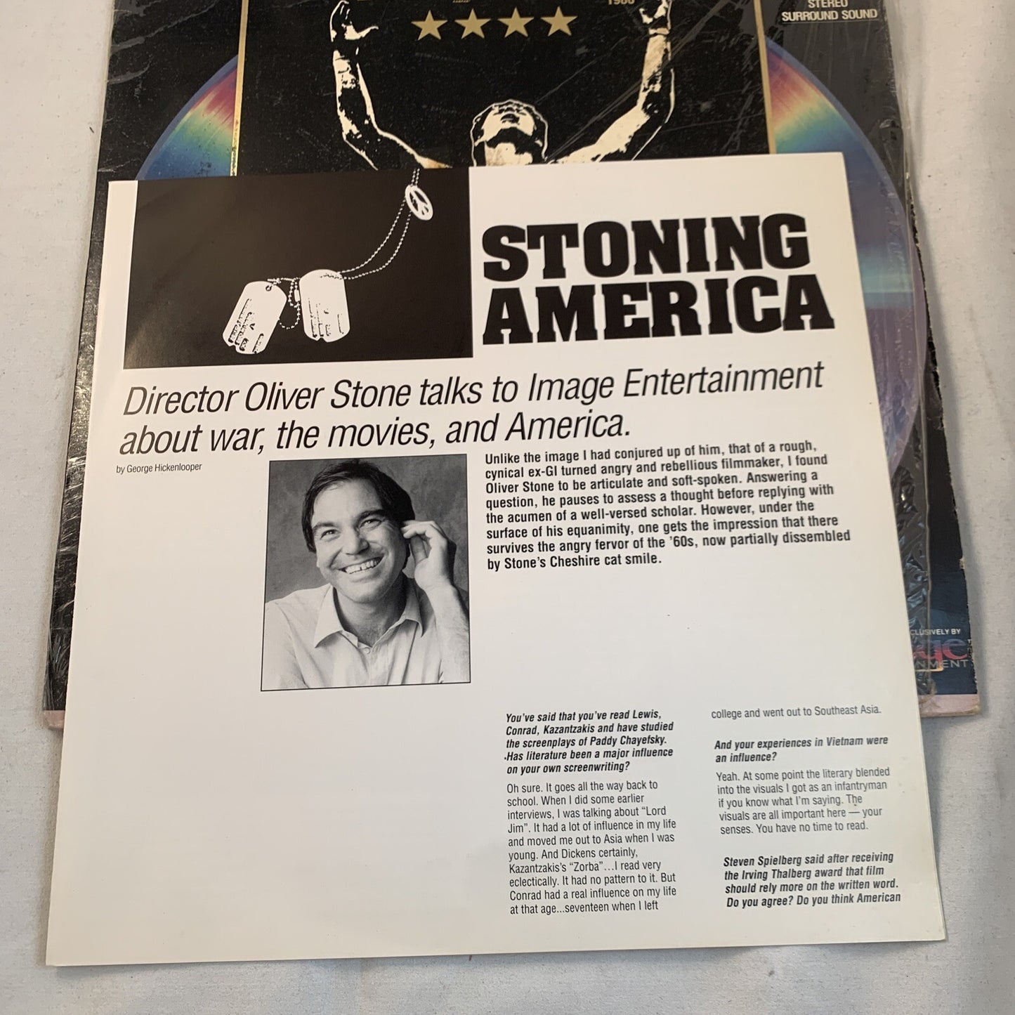 Platoon (Laserdisc CLV Extended Play - Tested and Working