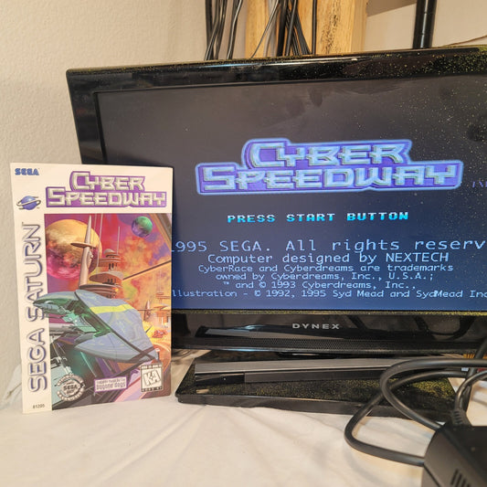 Cyber Speedway (Sega Saturn, 1995) Disc and Manual