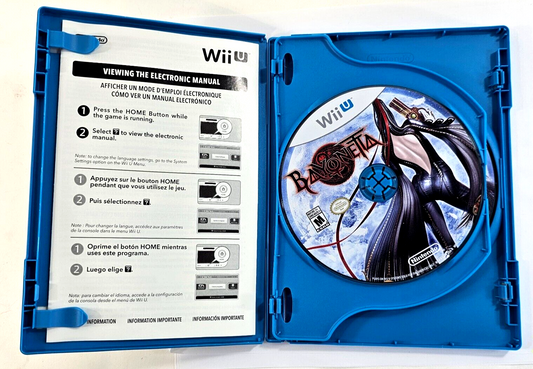 Bayonetta 2 (Nintendo Wii U, 2014) Game Discs, Case, Insert - Tested