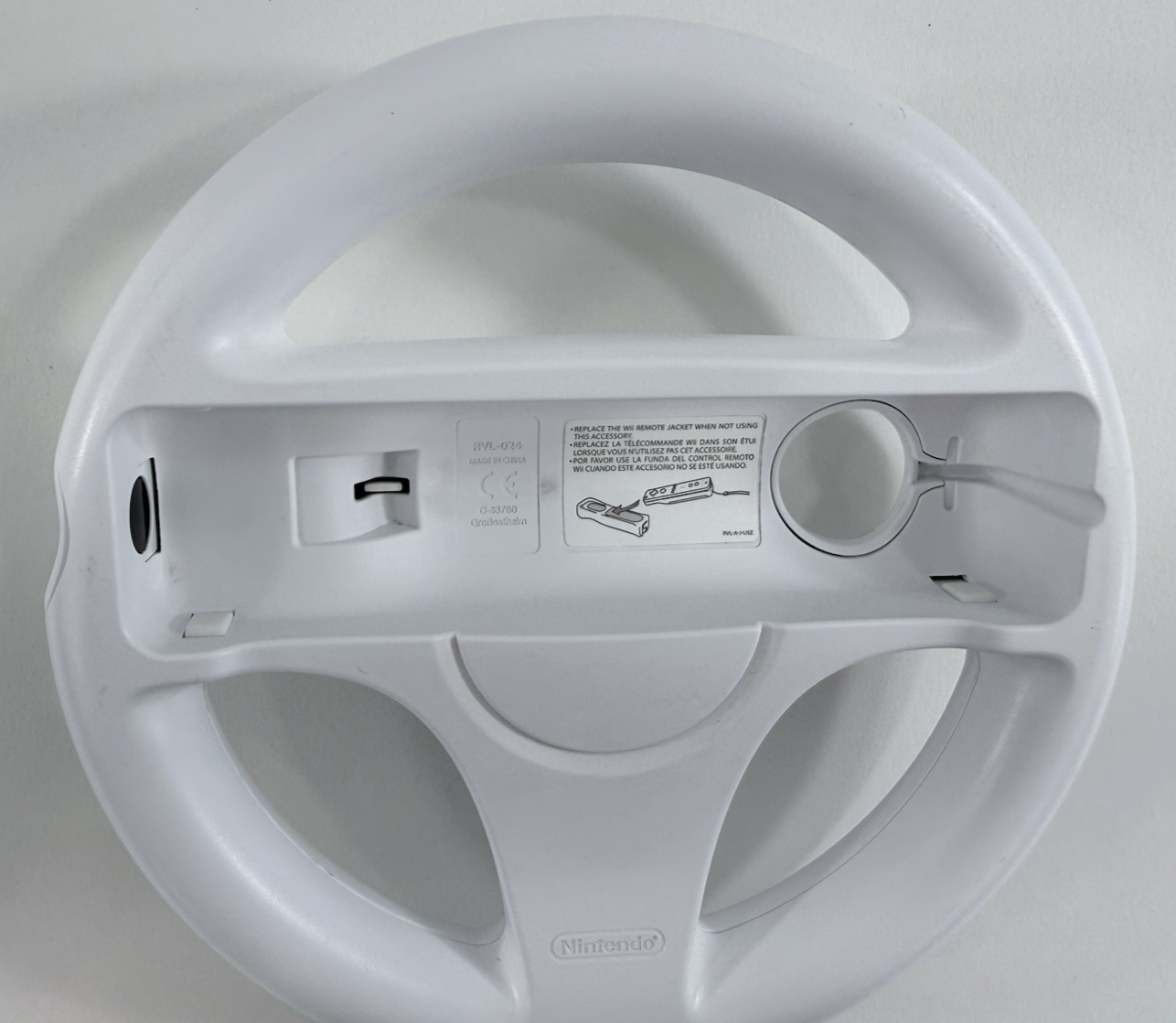 Nintendo Wii White Steering Wheel Attachment RVL-024 (Set of 2)