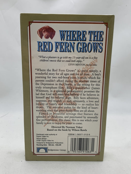 Where the Red Fern Grows (VHS, 1997) New, Factory Sealed